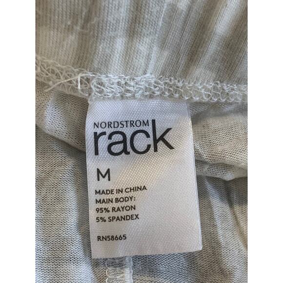 Nordstrom Rack Women's Super Soft Casual Pants Pull-On Check White Gray Size M - Picture 3 of 4